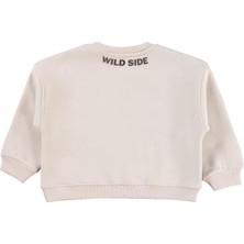 Civil Girls Papatya Nakışlı 2-5 Yaş Sweatshirt - Bej