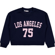 Civil Girls Los Angeles Baskılı 6-9 Yaş Sweatshirt - Lacivert