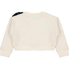 Civil Girls Pullu Fiyonklu 2-5 Yaş Sweatshirt - Ekru