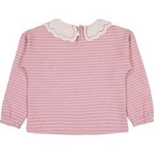 Civil Girls Çizgili 6-9 Yaş Sweatshirt - Pembe