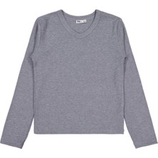 Civil Girls V Yaka 10-13 Yaş Sweatshirt - Gri