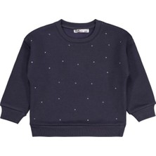 Civil Girls Serpme Taş Baskılı 2-5 Yaş Sweatshirt - Gri