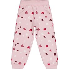 Civil Girls Kelebek Baskılı 2-5 Yaş Eşofman Altı - Pembe