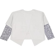 Civil Girls Leopar 6-9 Yaş Sweatshirt - Beyaz