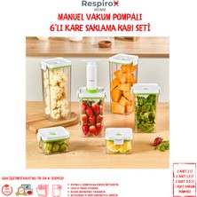 Vakumlu Saklama Kabı Seti 6lı Manuel Pompalı