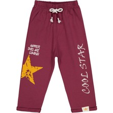 Civil Boys Cool Star Baskılı 2-5 Yaş Eşofman Altı - Bordo