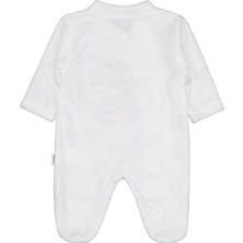 Mini Damla Minidamla Filli Nakış Fermuarlı 1-6 Ay Tulum - Ekru 6-9 Ay