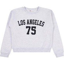 Civil Girls Los Angeles Baskılı 10-13 Yaş Sweatshirt - Gri
