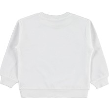 Civil Girls Rainbow Baskılı 2-5 Yaş Sweatshirt - Ekru