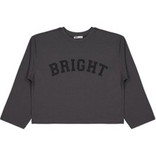 Civil Girls Bright Baskılı 10-13 Yaş Sweatshirt - Gri