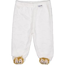 Mini Damla Büyük Kalp Desenli 1-6 Ay Tek Alt Bebe - Ekru