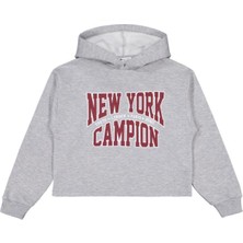 Civil Girls New York Campion Baskılı 10-13 Yaş Sweatshirt - Gri