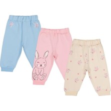 Civil Baby Tavşan Baskılı 3'lü Set 6-18 Ay Eşofman Altı - Standart