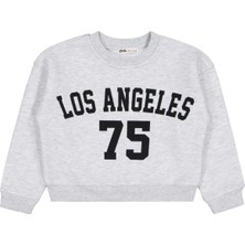 Civil Girls Los Angeles Baskılı 6-9 Yaş Sweatshirt - Gri