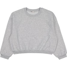 Civil Girls Düz 10-13 Yaş Sweatshirt - Gri