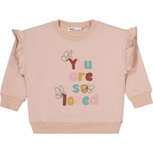 Civil Girls Kelebek Baskılı 3'lü Set 2-5 Yaş Sweatshirt - Standart