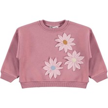 Civil Girls Papatya Nakışlı 2-5 Yaş Sweatshirt - Pembe