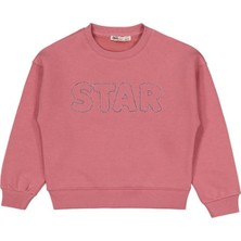 Civil Girls Star Baskılı 6-9 Yaş Sweatshirt - Pembe
