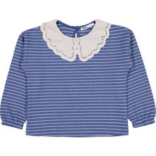 Civil Girls Çizgili 6-9 Yaş Sweatshirt - Yeşil