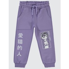 Civil Girls Anime Baskılı 2-5 Yaş Eşofman Altı - Lila