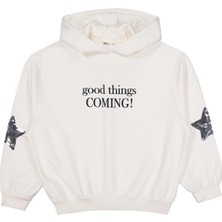 Civil Girls Coming Baskılı 10-13 Yaş Sweatshirt - Ekru