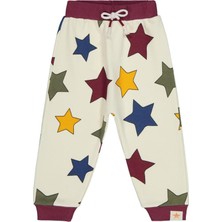 Civil Boys Renkli Yıldız Baskılı 2-5 Yaş Eşofman Altı - Bordo