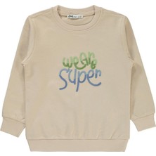 Civil Boys Super Baskılı 2-5 Yaş Sweatshirt - Bej