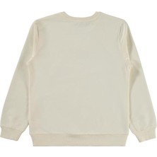 Civil Girls Brooklyn Baskılı 10-13 Yaş Sweatshirt - Ekru