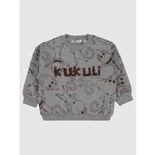 Civil Boys Empirme Kukuli Baskılı 2-5 Yaş Sweatshirt - Gri