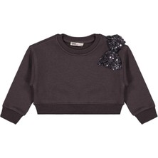 Civil Girls Pullu Fiyonklu 2-5 Yaş Sweatshirt - Gri