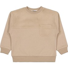 Civil Boys Peluş Garnili 6-9 Yaş Sweatshirt - Kahverengi