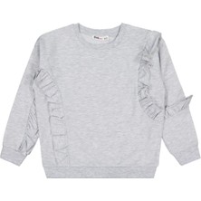 Civil Girls Fırfırlı 6-9 Yaş Sweatshirt - Gri