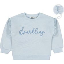 Civil Girls Sparklıng Baskılı 2-5 Yaş Sweatshirt - Mavi
