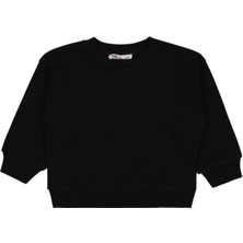 Civil Girls Düz 2-5 Yaş Sweatshirt - Siyah