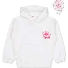 Civil Girls Çiçek Baskılı 6-9 Yaş Sweatshirt - Ekru