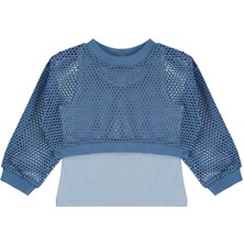 Civil Girls File Atletli 2-5 Yaş Sweatshirt - Yeşil