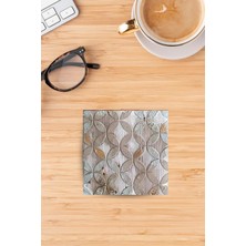 Begoloni Baskılı Doğaltaş Bardak Altlığı - Doğal Taş Bardak Altı