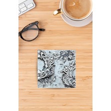 Begoloni Baskılı Doğaltaş Bardak Altlığı - Doğal Taş Bardak Altı