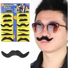 MiraLive Kostüm Partisi Takma Bıyık 6 Model 12 Adet