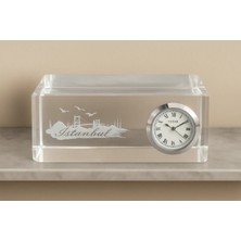 MiraLive Istanbul Tasarımlı Kristal Saatli Biblo