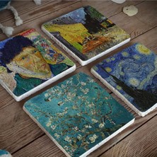 Begoloni Taş Bardak Altlığı 4'lü Set (10X10CM) Baskılı