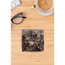 Begoloni Baskılı Doğaltaş Bardak Altlığı - Doğal Taş Bardak Altı