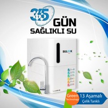 Sulook Su Arıtma Cihazı 13 Aşamalı 80 Gpd Membranlı Mineral ve Detoks Filtreli Çelik Tanklı
