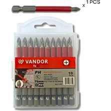Vosco Vandor Anti Slip Bit Kaydırmaz Bits S2 Yüksek Kalite Çelik PH1 75 - 729927867342