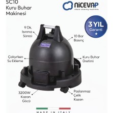 Nicevap PLUTONİASC10 Kuru Buhar Üretebilen 10 Bar Dijital Buharlı Temizleyici