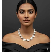 Eski Yeni Antik Barok Inci Kolye