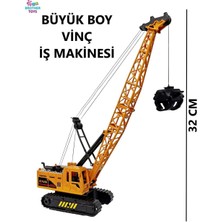 Brother Toys Vinç Oyuncak İş Makinesi İpli Sarılır Makaralı Paletli Kurtarıcı Pençe Kanca Uçlu
