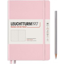 Leuchtturm 1917 Leuchttrum 1917 Medium(A5) Sert Kapak, 251 Numaralandırılmış Noktalı Sayfa Defter Powder 361576