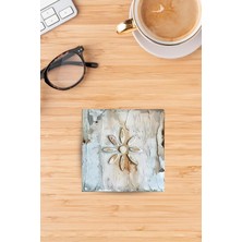 Begoloni Baskılı Doğaltaş Bardak Altlığı - Doğal Taş Bardak Altı