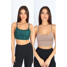 Softandbasic Kadın 2'li Comfortlux Fit Askılı Spor Sütyeni Spor Bralet